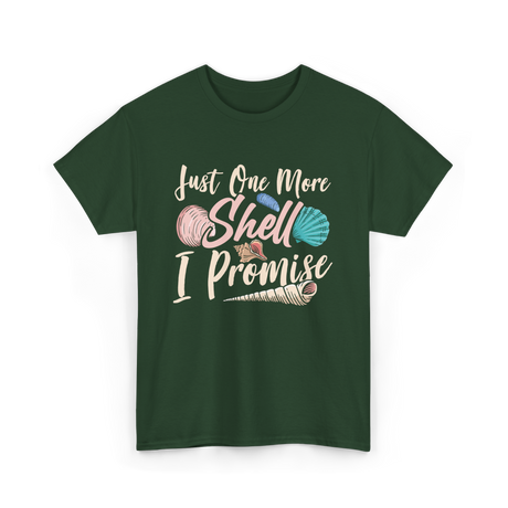 One More Shell Seashells T-Shirt - Forest Green