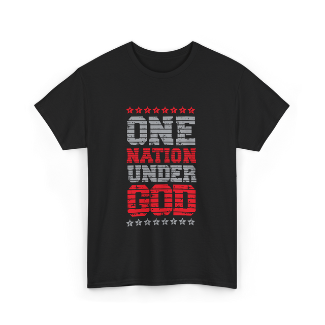 One Nation Under God Patriotic T-Shirt - Black