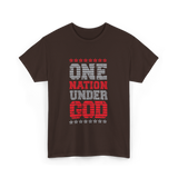 One Nation Under God Patriotic T-Shirt - Dark Chocolate