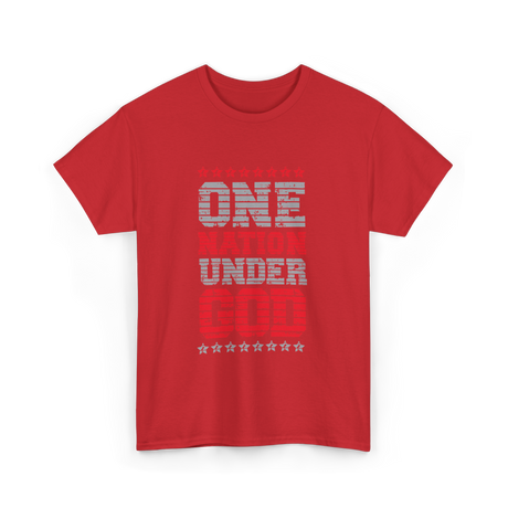 One Nation Under God Patriotic T-Shirt - Red