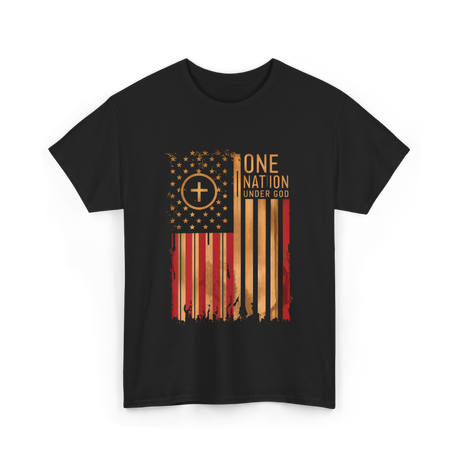 One Nation Under God Patriotism T-Shirt - Black