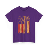 One Nation Under God Patriotism T-Shirt - Purple