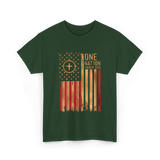 One Nation Under God Patriotism T-Shirt - Forest Green