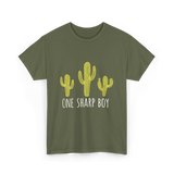 One Sharp Boy Cactus Cacti T-Shirt - Military Green