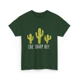 One Sharp Boy Cactus Cacti T-Shirt - Forest Green