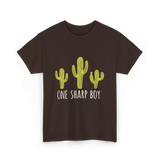 One Sharp Boy Cactus Cacti T-Shirt - Dark Chocolate