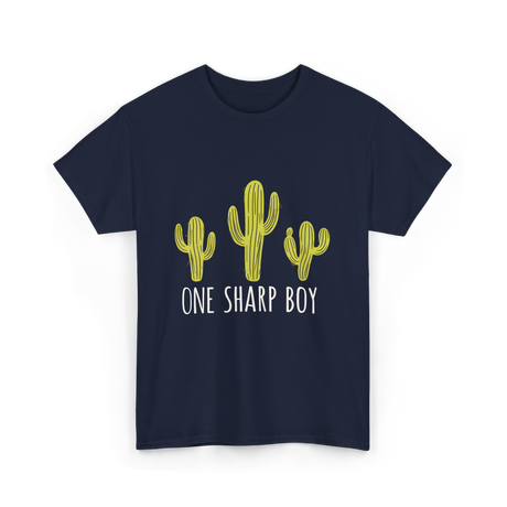 One Sharp Boy Cactus Cacti T-Shirt - Navy