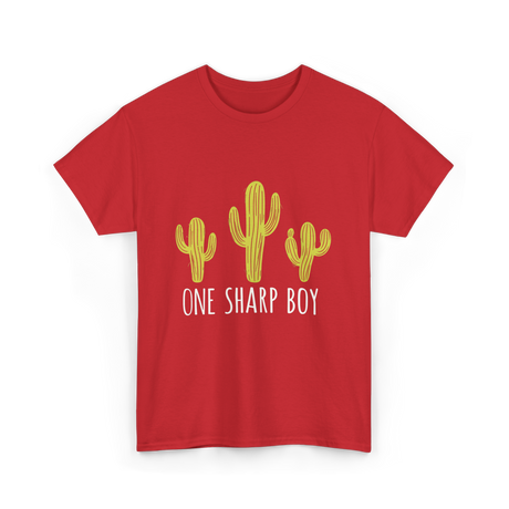 One Sharp Boy Cactus Cacti T-Shirt - Red
