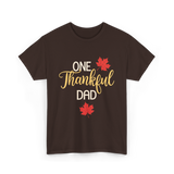 One Thankful Dad Thanksgiving T-Shirt - Dark Chocolate