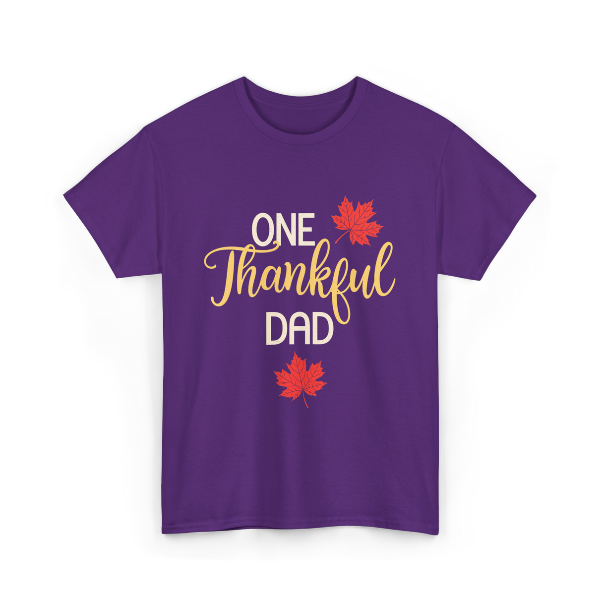 One Thankful Dad Thanksgiving T-Shirt - Purple