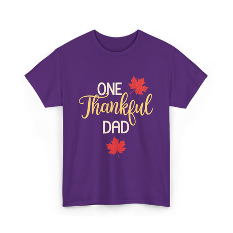 One Thankful Dad Thanksgiving T-Shirt - Purple