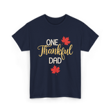 One Thankful Dad Thanksgiving T-Shirt - Navy