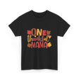 One Thankful Mama Thanksgiving Mother T-Shirt - Black
