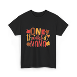 One Thankful Mama Thanksgiving Mother T-Shirt - Black
