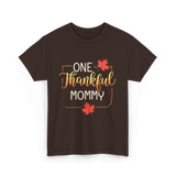 One Thankful Mommy Thanksgiving T-Shirt - Dark Chocolate