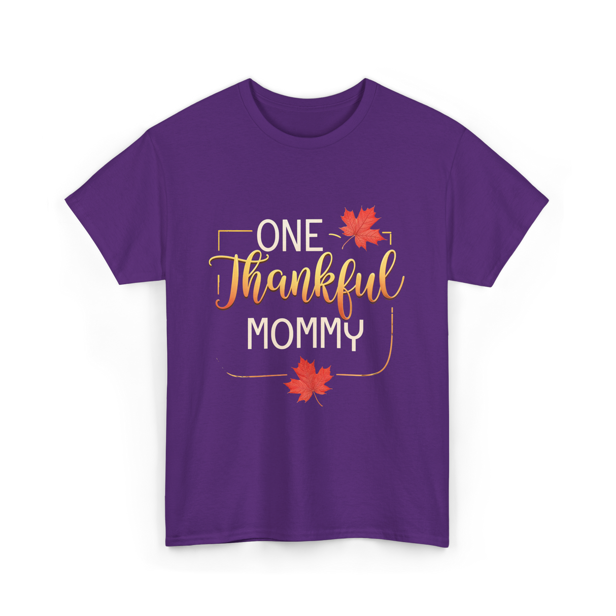 One Thankful Mommy Thanksgiving T-Shirt - Purple