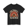 One Thankful Teacher Thanksgiving Teacher T-Shirt - Black