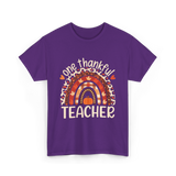 One Thankful Teacher Thanksgiving Teacher T-Shirt - Purple