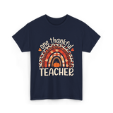 One Thankful Teacher Thanksgiving Teacher T-Shirt - Navy