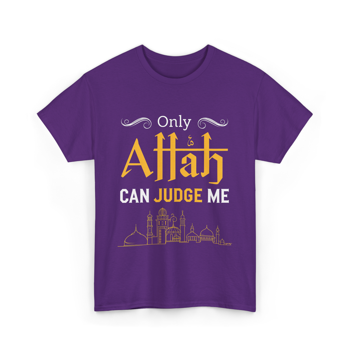 Only Allah Can Judge Faith T-Shirt - Purple