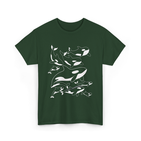 Orca Killer Whale Ocean Animal T-Shirt - Forest Green