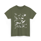 Orca Killer Whale Ocean Animal T-Shirt - Military Green