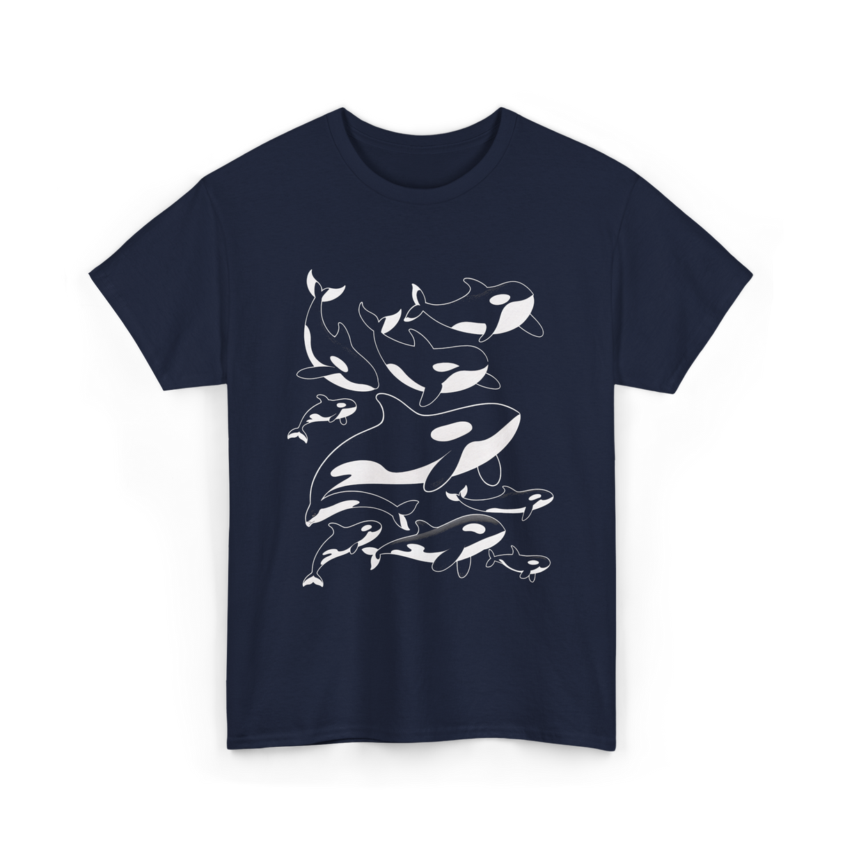 Orca Killer Whale Ocean Animal T-Shirt - Navy