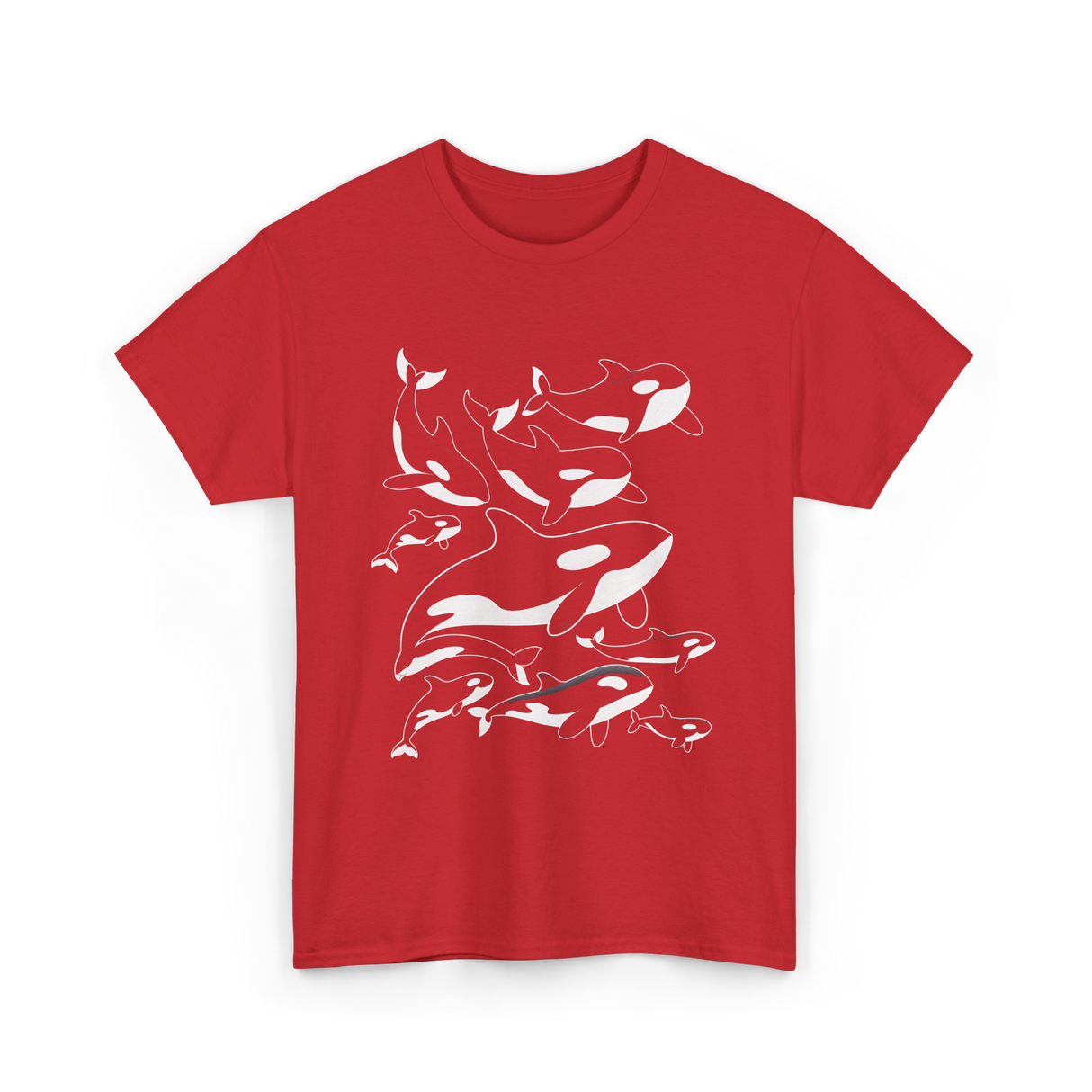 Orca Killer Whale Ocean Animal T-Shirt - Red