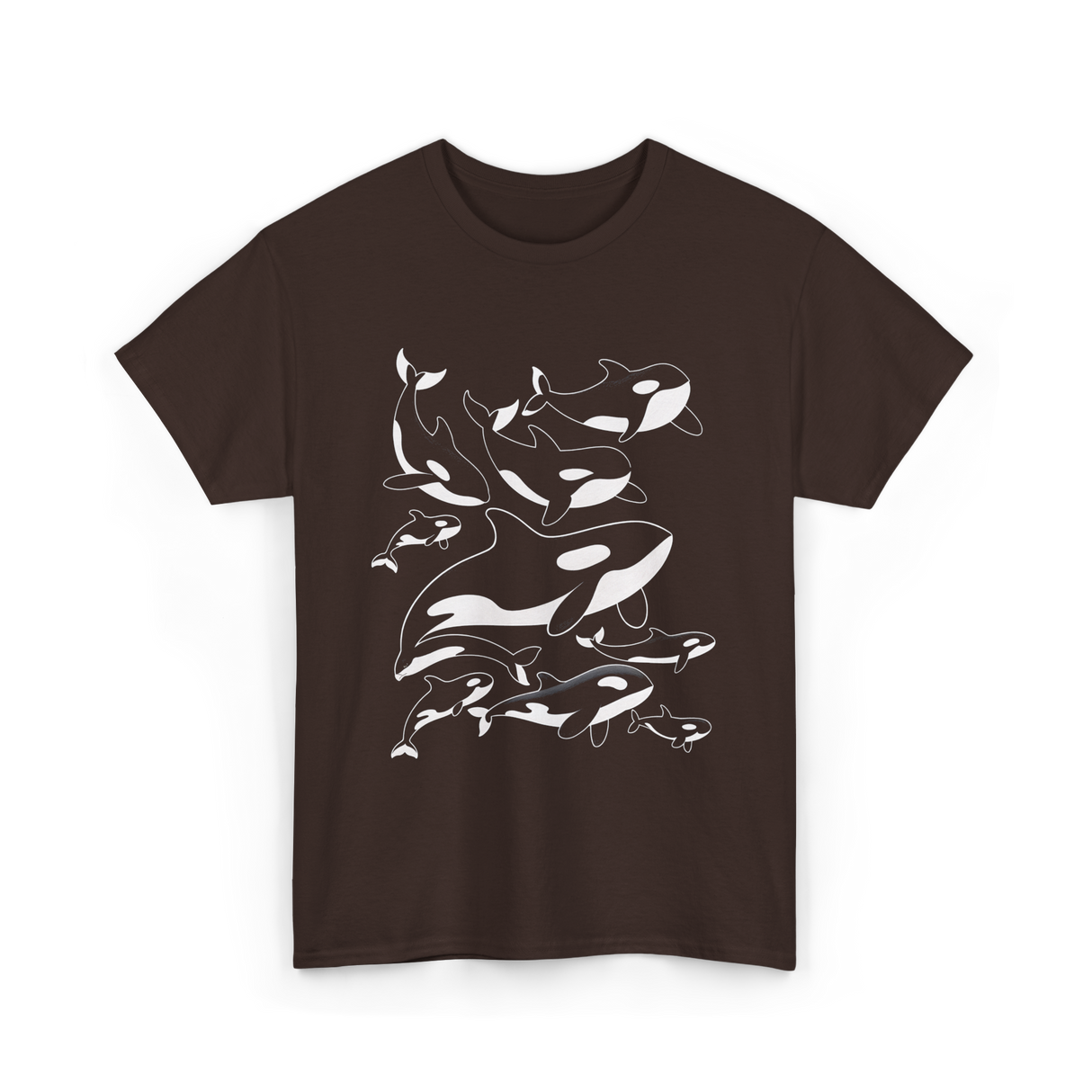 Orca Killer Whale Ocean Animal T-Shirt - Dark Chocolate