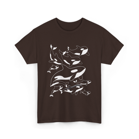 Orca Killer Whale Ocean Animal T-Shirt - Dark Chocolate