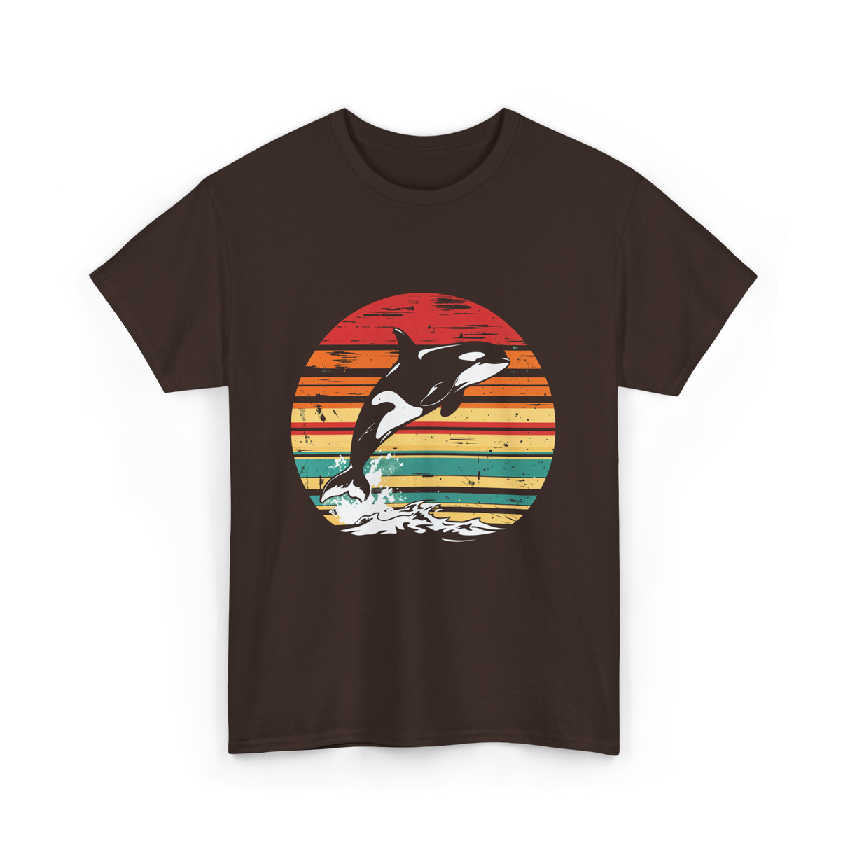 Orca Killer Whale Wildlife T-Shirt - Dark Chocolate