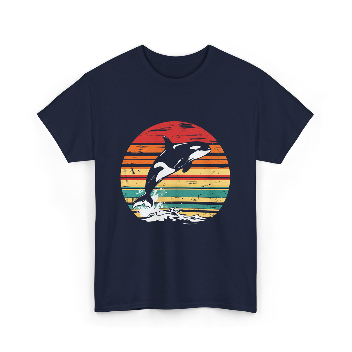 Orca Killer Whale Wildlife T-Shirt - Navy