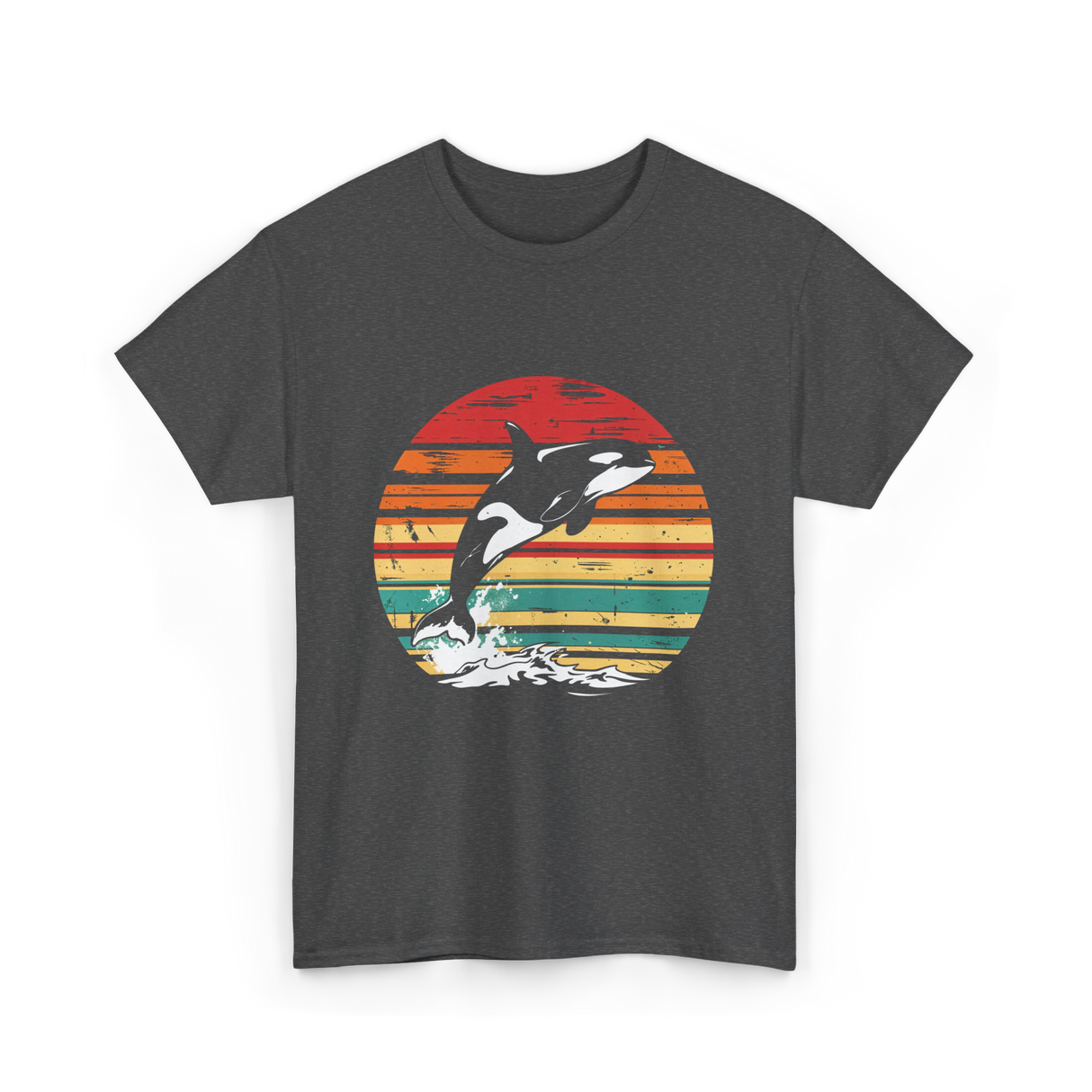 Orca Killer Whale Wildlife T-Shirt - Dark Heather