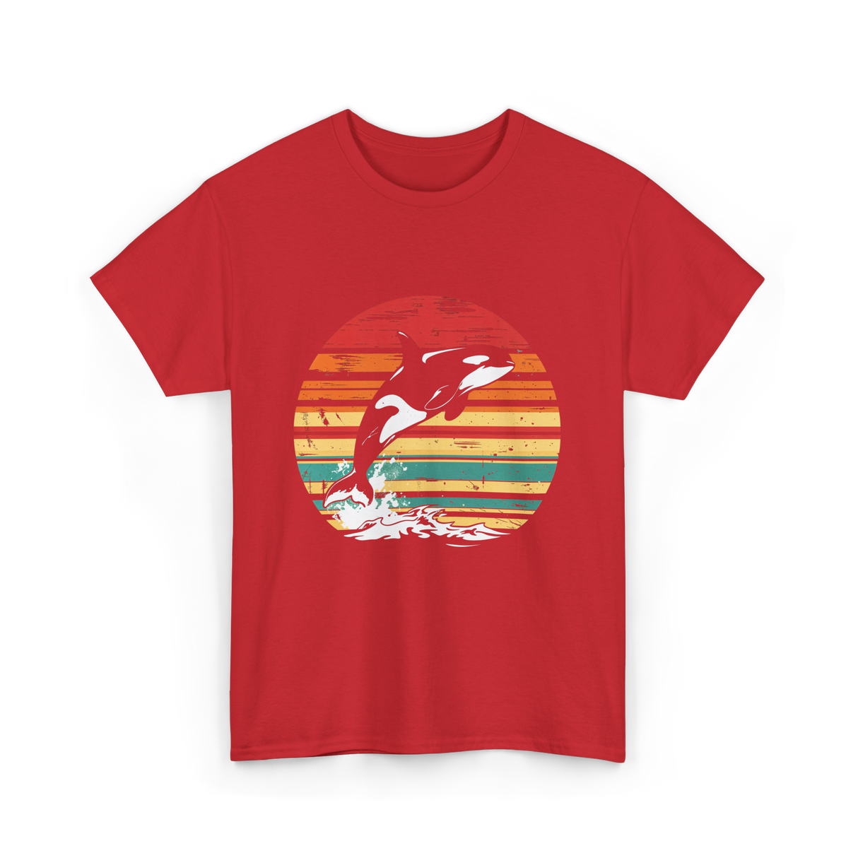 Orca Killer Whale Wildlife T-Shirt - Red