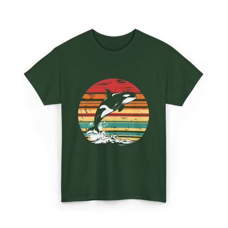 Orca Killer Whale Wildlife T-Shirt - Forest Green