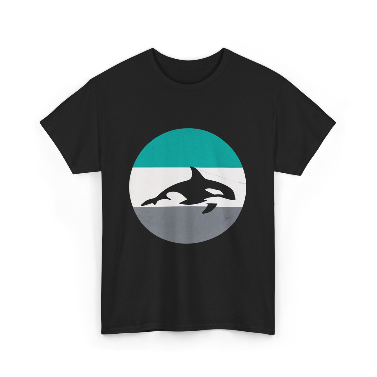 Orca Retro Design Orcas T-Shirt - Black