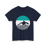 Orca Retro Design Orcas T-Shirt - Navy