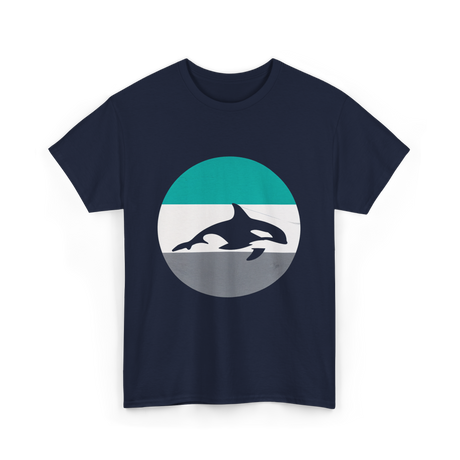 Orca Retro Design Orcas T-Shirt - Navy