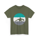 Orca Retro Design Orcas T-Shirt - Military Green