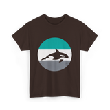 Orca Retro Design Orcas T-Shirt - Dark Chocolate