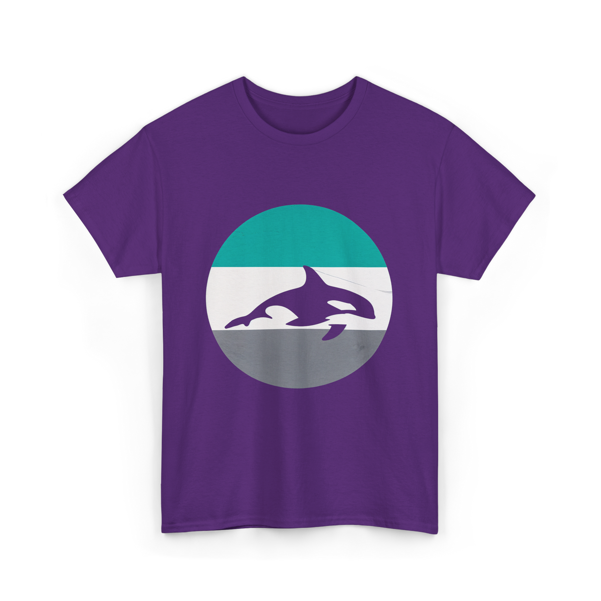 Orca Retro Design Orcas T-Shirt - Purple