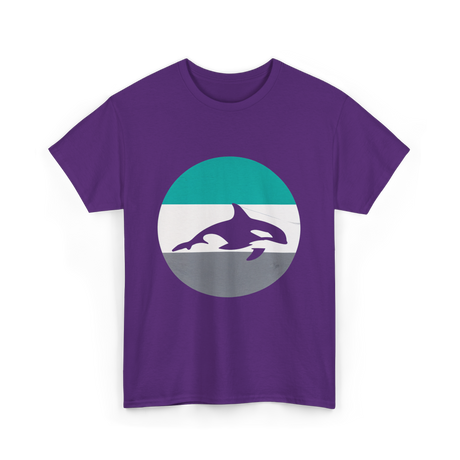 Orca Retro Design Orcas T-Shirt - Purple