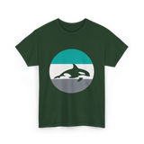 Orca Retro Design Orcas T-Shirt - Forest Green