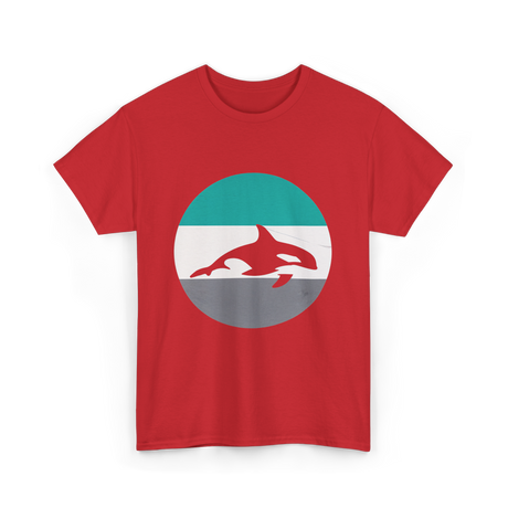 Orca Retro Design Orcas T-Shirt - Red