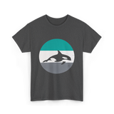 Orca Retro Design Orcas T-Shirt - Dark Heather