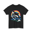 Orca Whale Jumping Orcas T-Shirt - Black