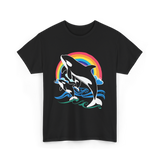 Orca Whale Jumping Orcas T-Shirt - Black