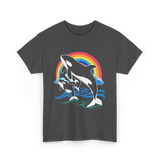 Orca Whale Jumping Orcas T-Shirt - Dark Heather