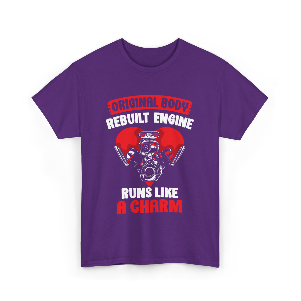 Original Body Rebuilt Engine Automotive T-Shirt - Purple