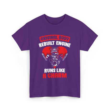 Original Body Rebuilt Engine Automotive T-Shirt - Purple